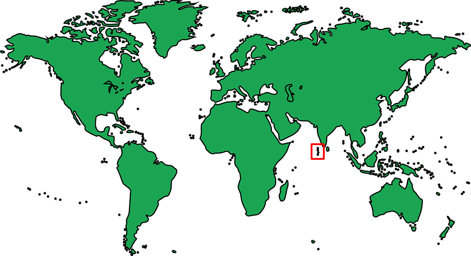 world map malediven
